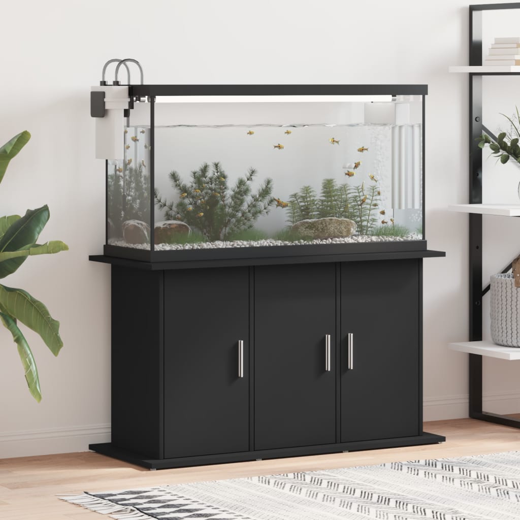vidaXL Stojan na akvárium čierny 101x41x58 cm kompozitné drevo