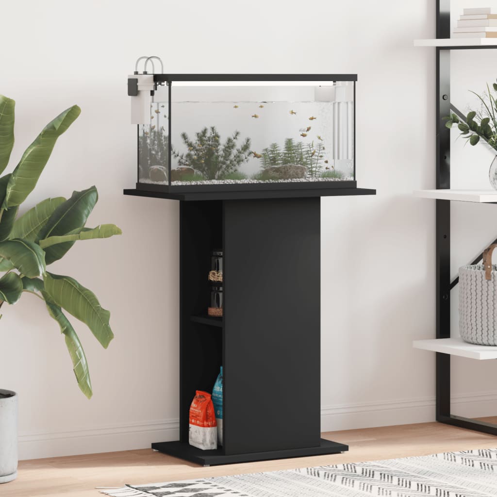 vidaXL Stojan na akvárium čierny 60,5x36x72,5 cm kompozitné drevo
