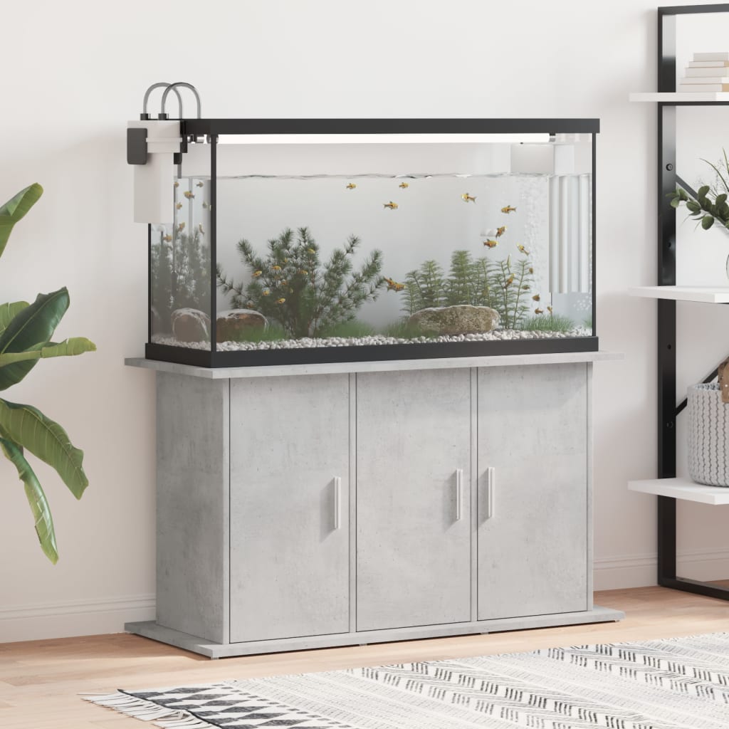vidaXL Stojan na akvárium betónovo sivý 101x41x58 cm kompozitné drevo