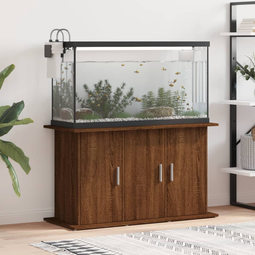 vidaXL Stojan na akvárium hnedý dub 101x41x58 cm kompozitné drevo