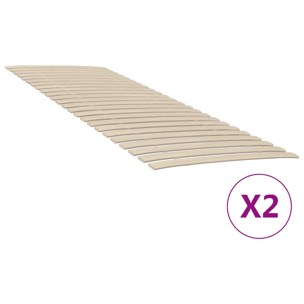 vidaXL Lamelové rošty so 48 lamelami 2 ks 70x200 cm