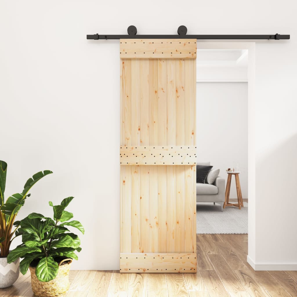 vidaXL Posuvné dvere so sadou kovania 70x210 cm borovicový masív