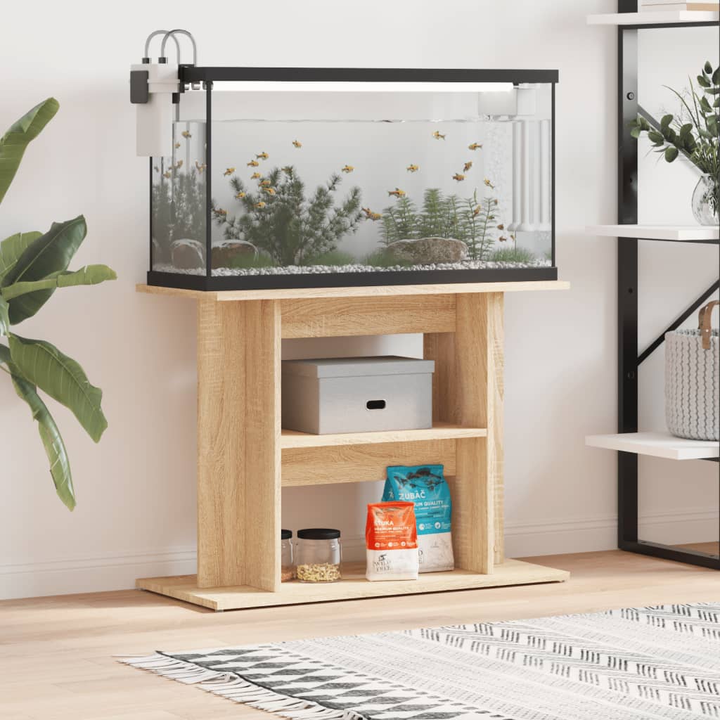 vidaXL Stojan na akvárium dub sonoma 80x35x60 cm kompozitné drevo