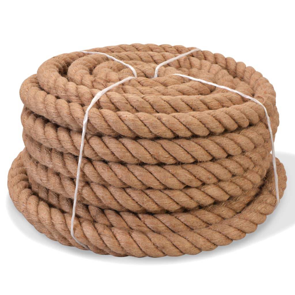 vidaXL Lano zo 100% juty 30 mm 50 m