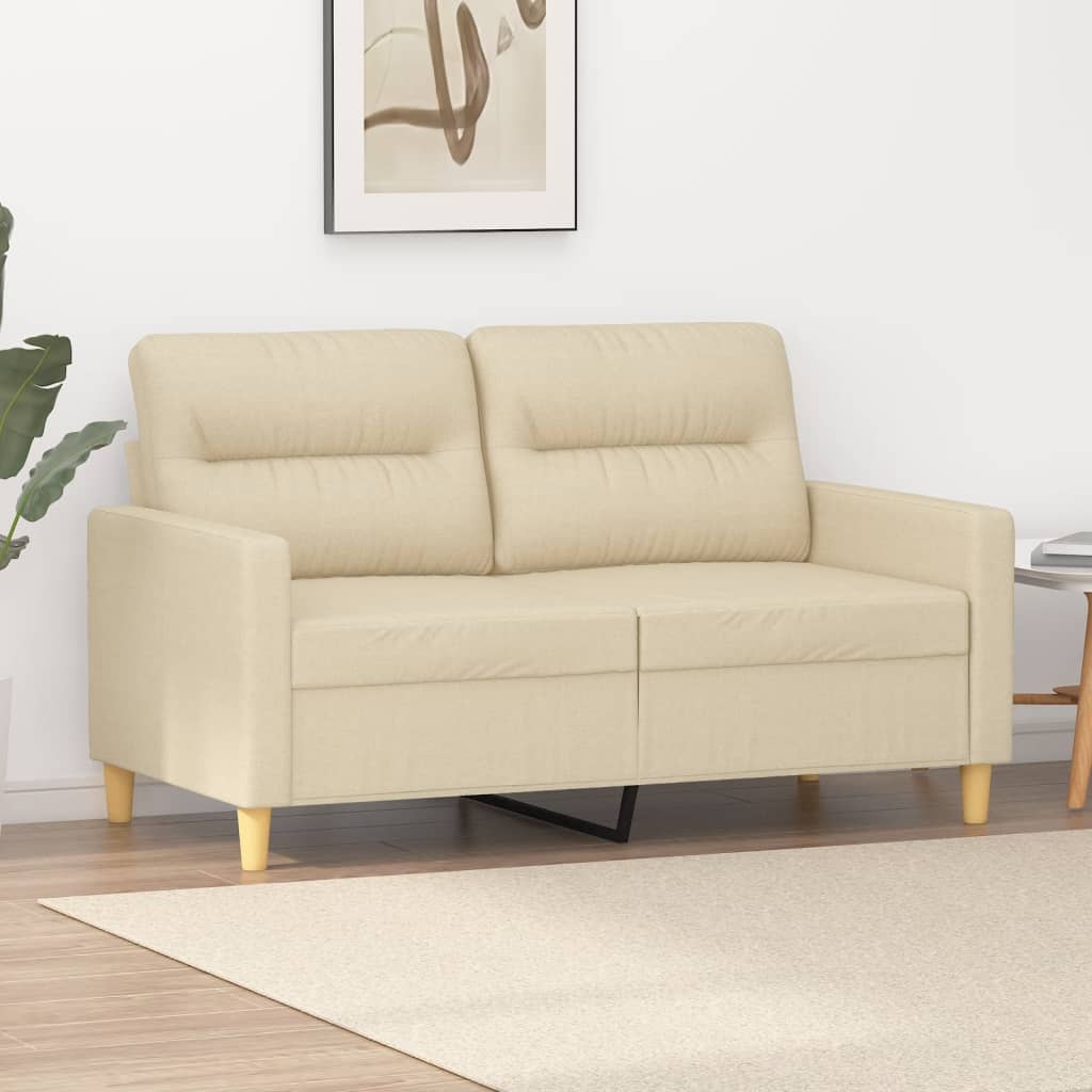 vidaXL 2-miestna pohovka krémová 120 cm látka