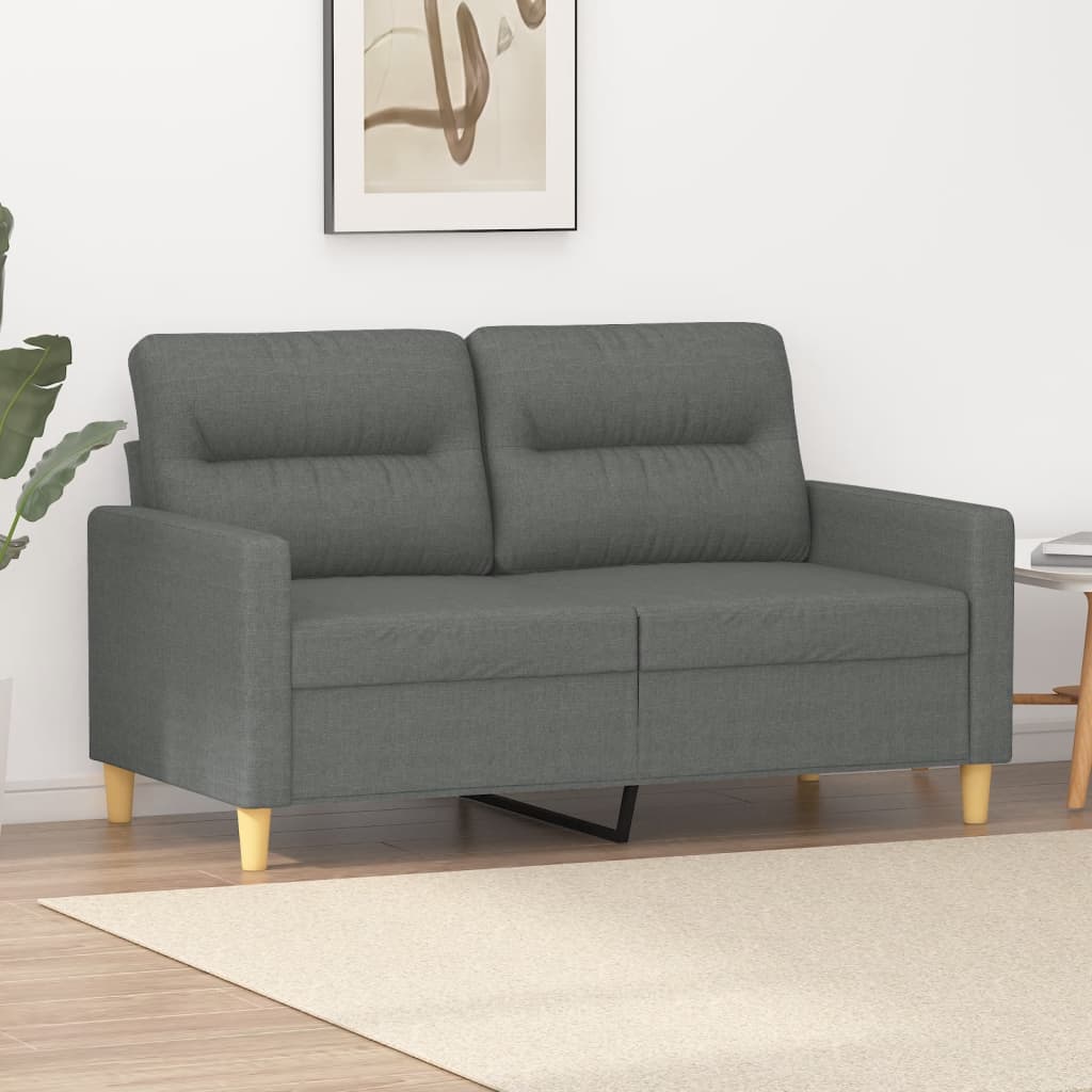 vidaXL 2-miestna pohovka tmavosivá 120 cm látka