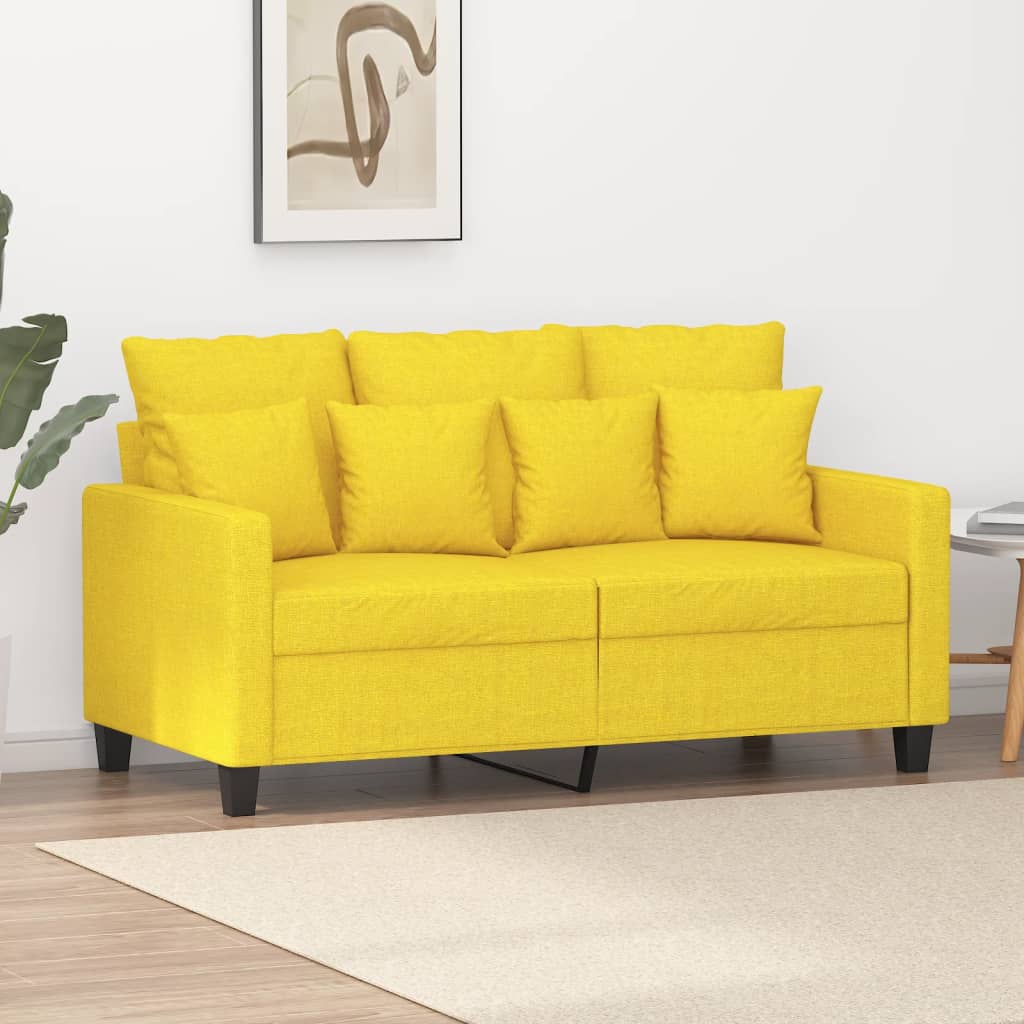 vidaXL 3-miestna pohovka bledožltá 120 cm látka