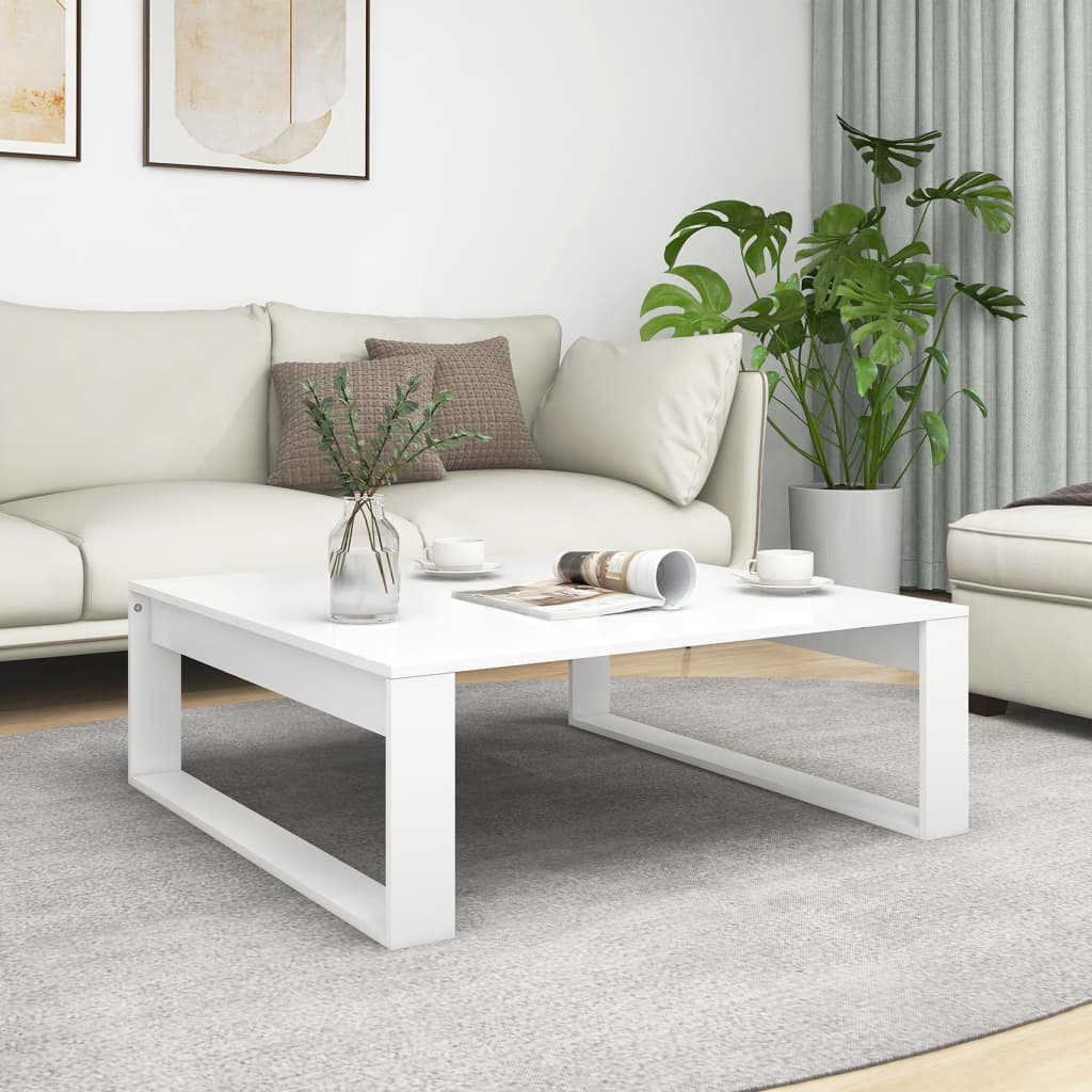 vidaXL Konferenčný stolík biely 100x100x35 cm drevotrieska