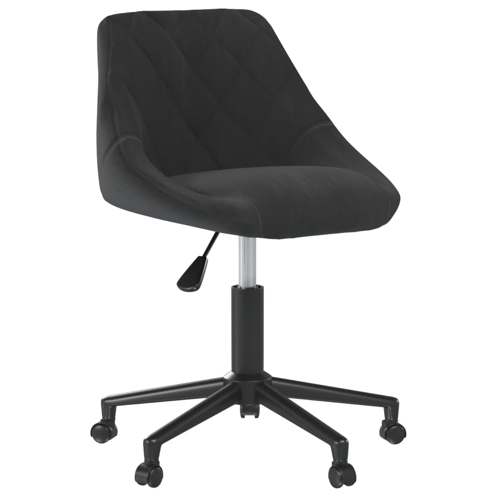 vidaXL Otočná jedálenská stolička čierna zamatová