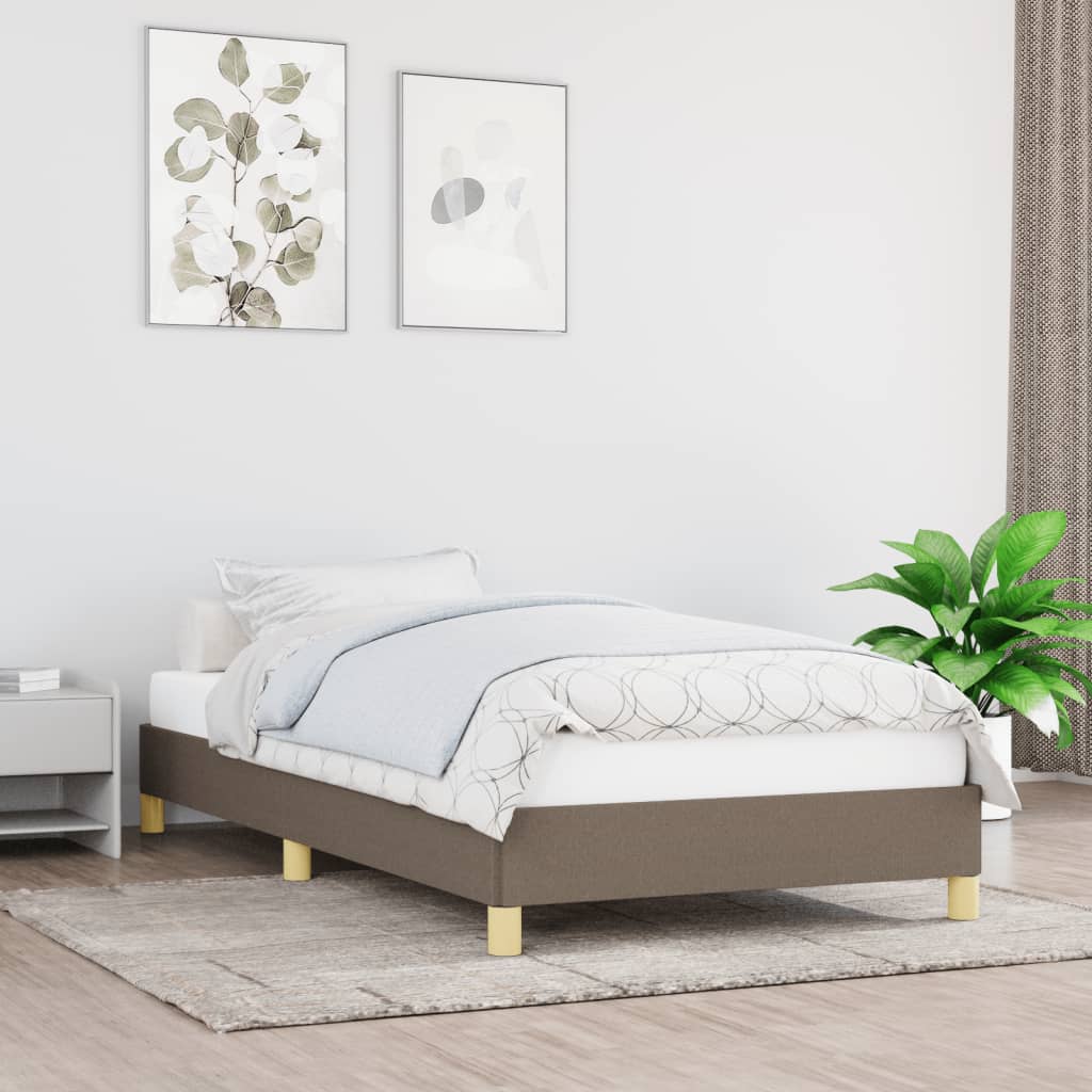 vidaXL Posteľný rám sivohnedý 90x190 cm látka