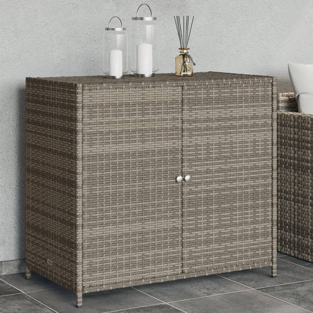 vidaXL Záhradná úložná skriňa sivá 83x45x76 cm polyratan