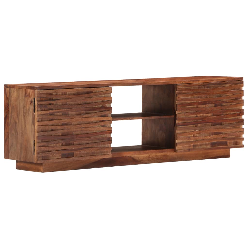 vidaXL TV stolík zo sheeshamového dreva 120x30x40 cm