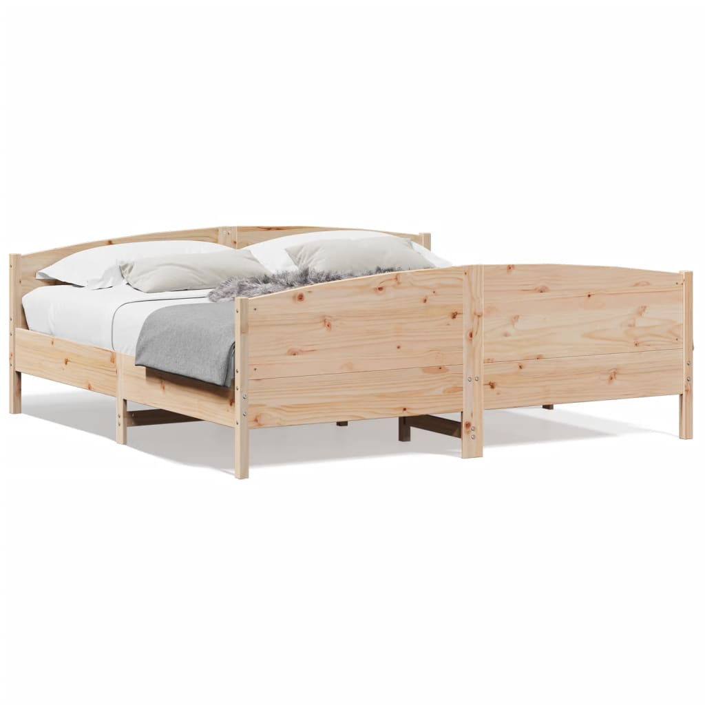 vidaXL Posteľ bez matraca 200x200 cm masívna borovica