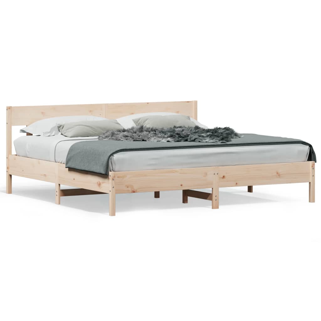 vidaXL Posteľ bez matraca 200x200 cm masívna borovica