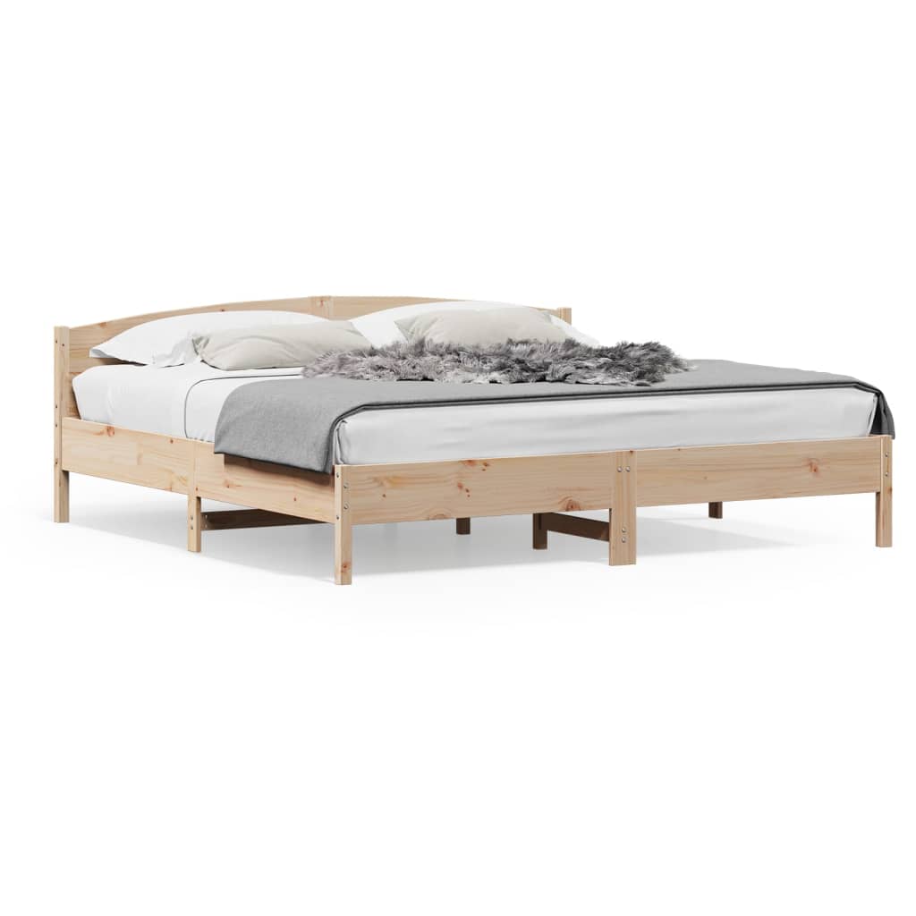 vidaXL Posteľ bez matraca 200x200 cm masívna borovica
