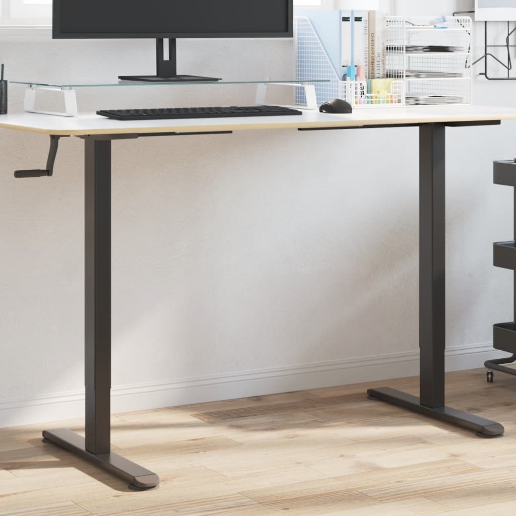 vidaXL Rám stola na státie čierny (94-135)x60x(70-114) cm oceľ