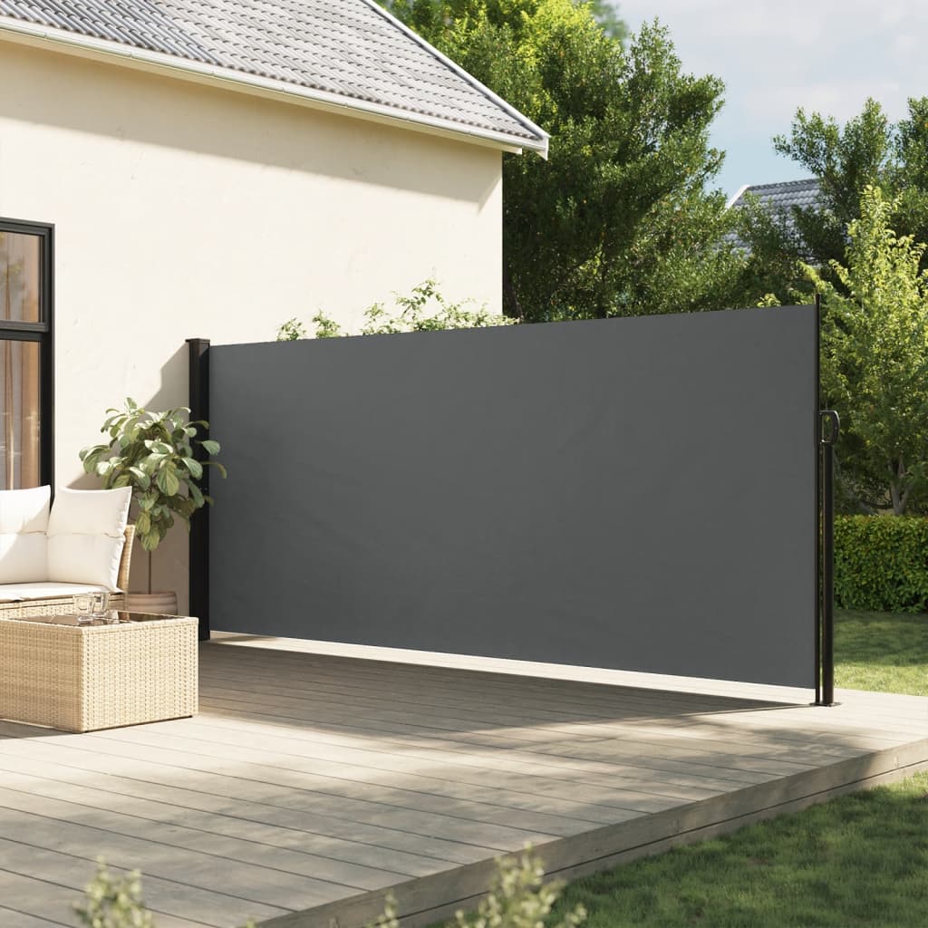 vidaXL Zaťahovacia bočná markíza, antracitová 160x500 cm