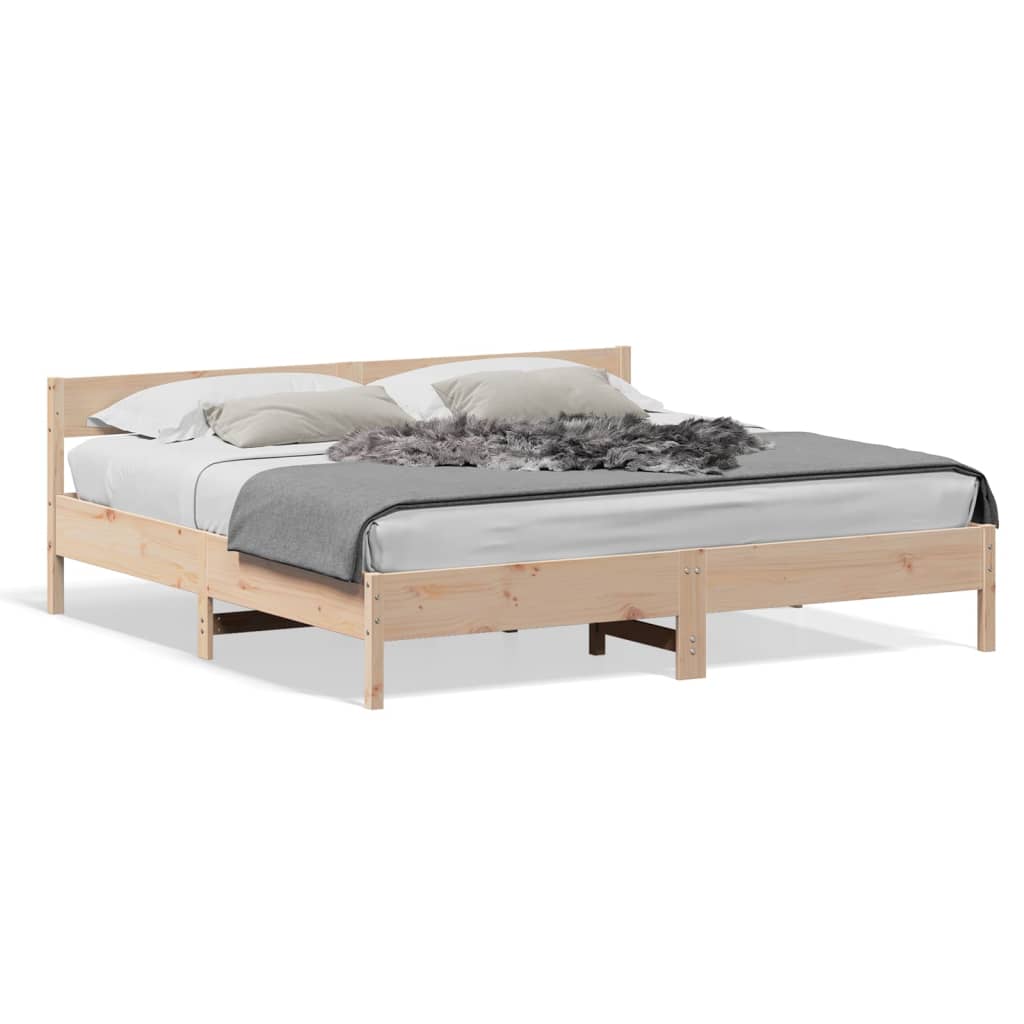 vidaXL Posteľ bez matraca 200x200 cm masívna borovica