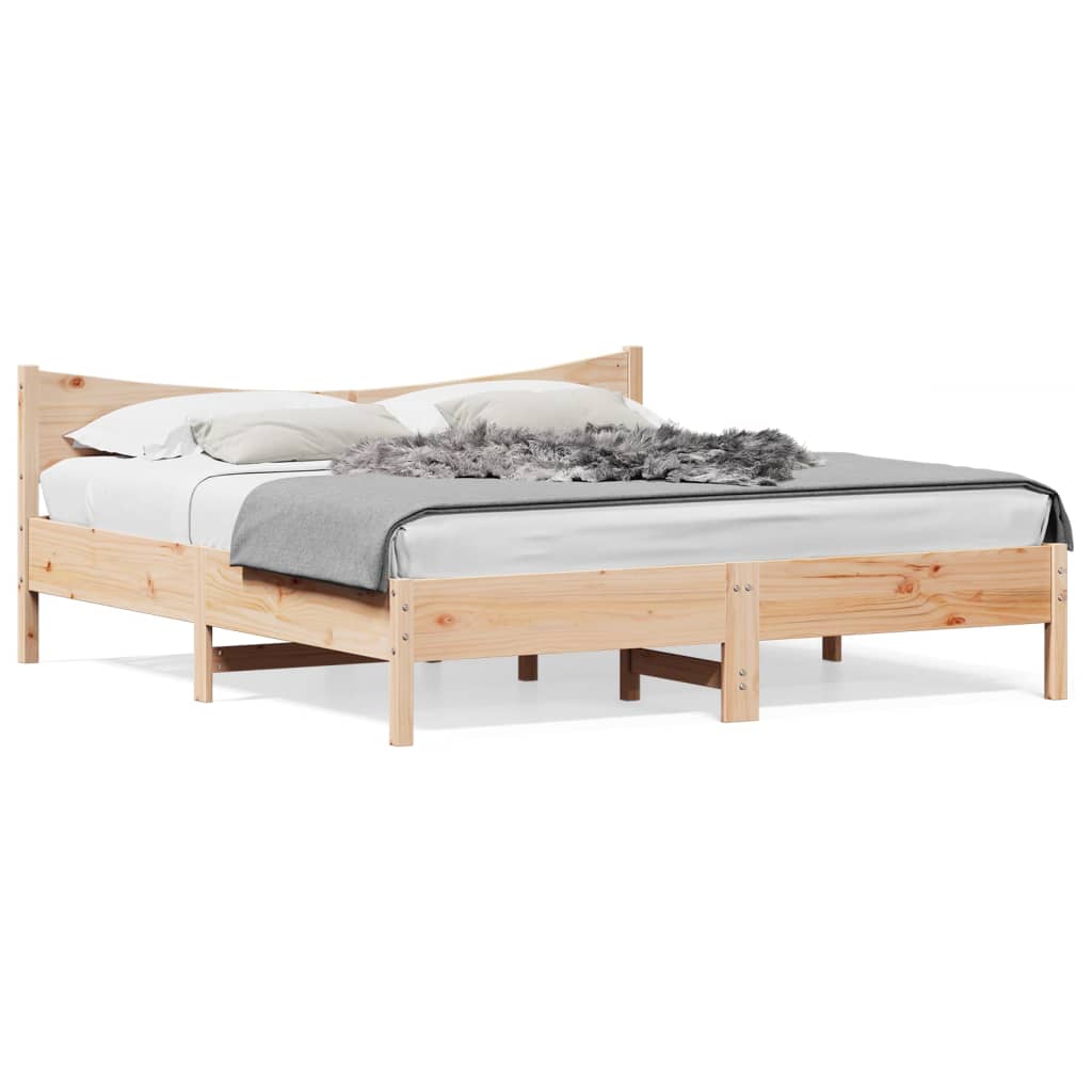 vidaXL Posteľ bez matraca 200x200 cm masívna borovica