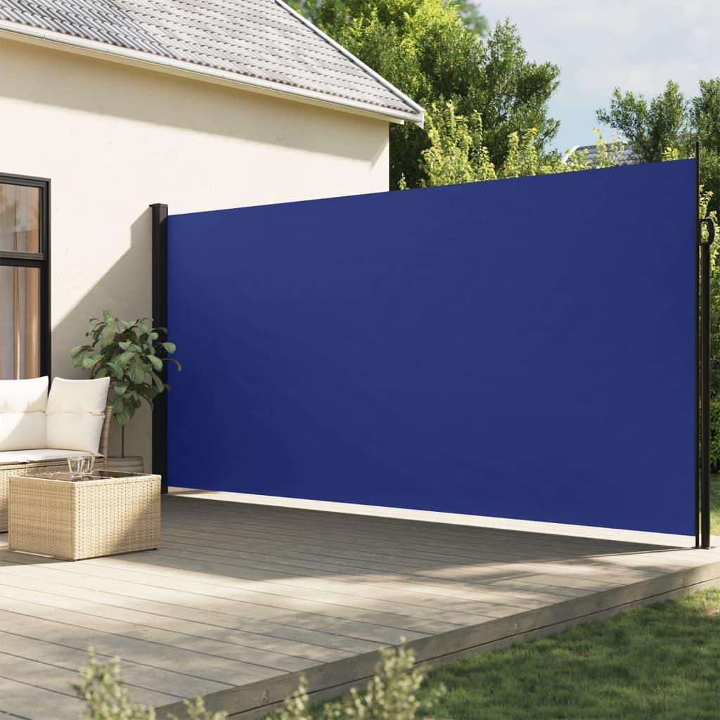 vidaXL Zaťahovacia bočná markíza, modrá 200x600 cm