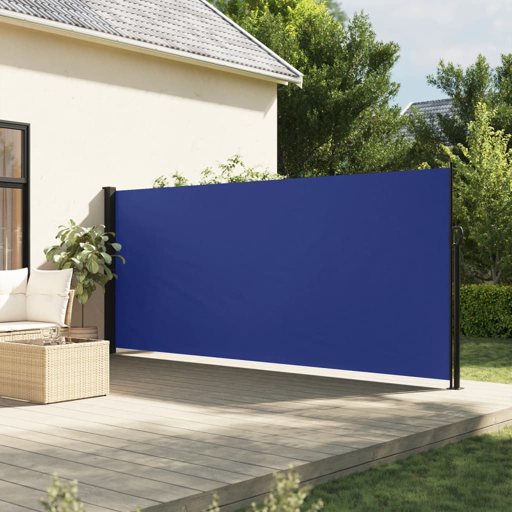 vidaXL Zaťahovacia bočná markíza, modrá 180x600 cm