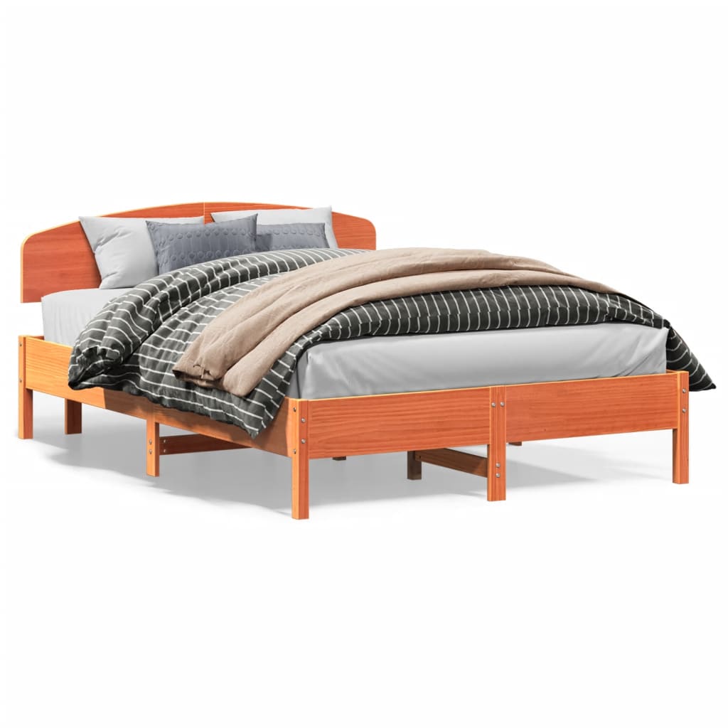 vidaXL Posteľ s matracom voskovo hnedá 120x200 cm masívna borovica