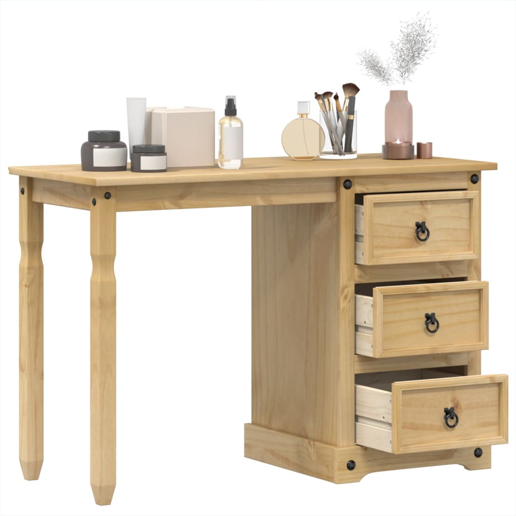 vidaXL Toaletný stolík Corona 110x50x75 cm borovicový masív
