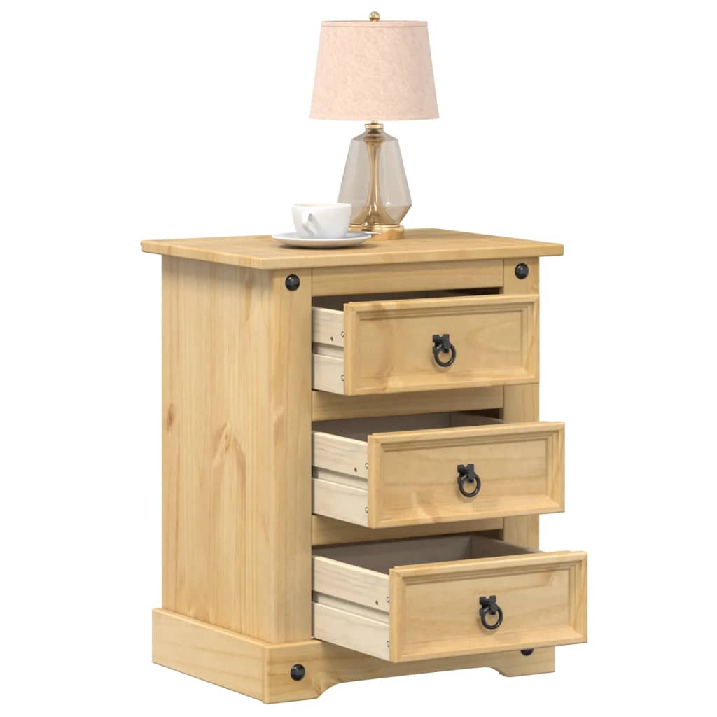 vidaXL Nočný stolík Corona 53x39x66 cm borovicový masív