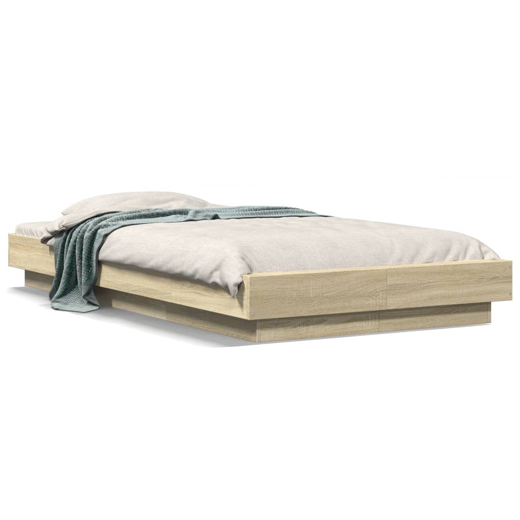 vidaXL Posteľný rám dub sonoma 75x190 cm kompozitné drevo
