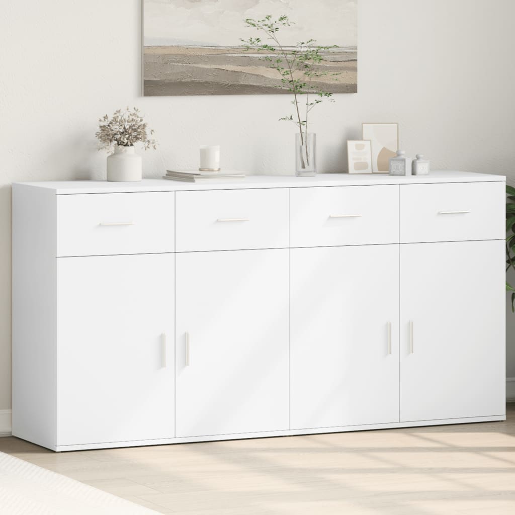 vidaXL Komody 2 ks biele 79x38x80 cm kompozitné drevo