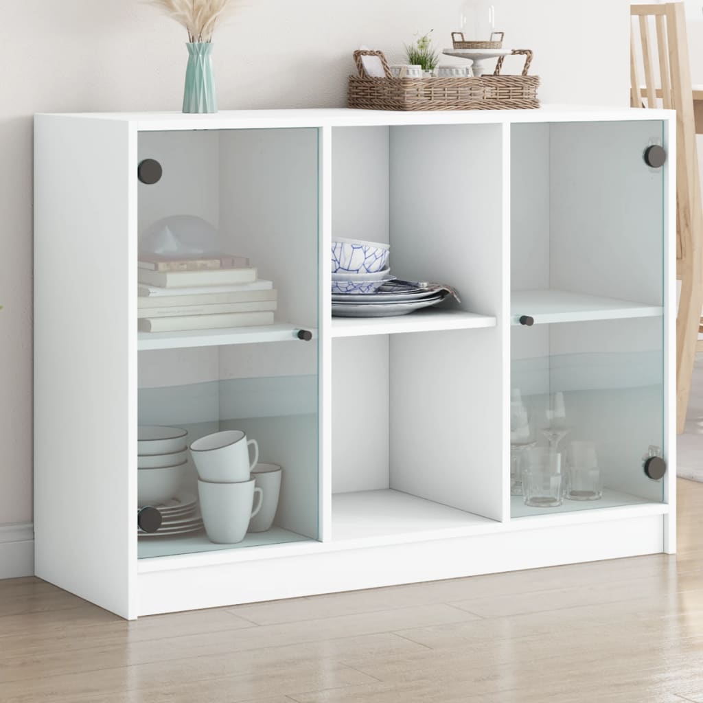 vidaXL Komoda biela 101,5x37x75,5 cm kompozitné drevo