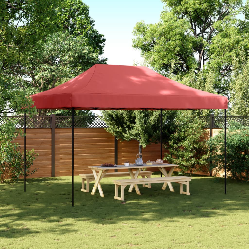 vidaXL Skladací pop-up párty stan burgundský 410x279x315 cm