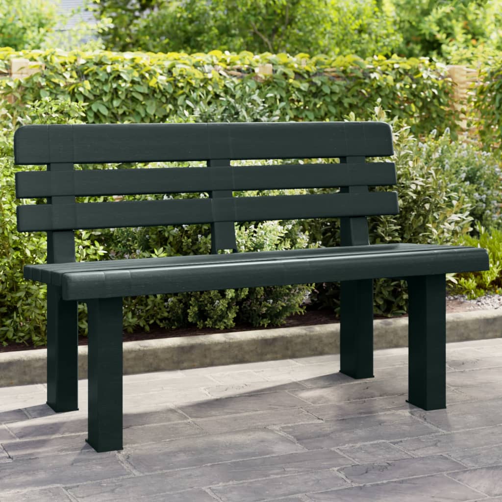 vidaXL Záhradná lavica zelená 110x52x71 cm polypropylén