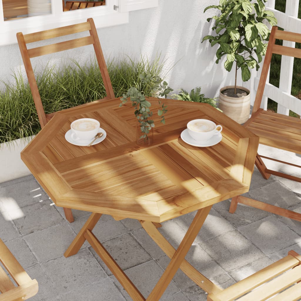 vidaXL Stolová doska 80x80x2,5 cm osemuholník masívne teakové drevo