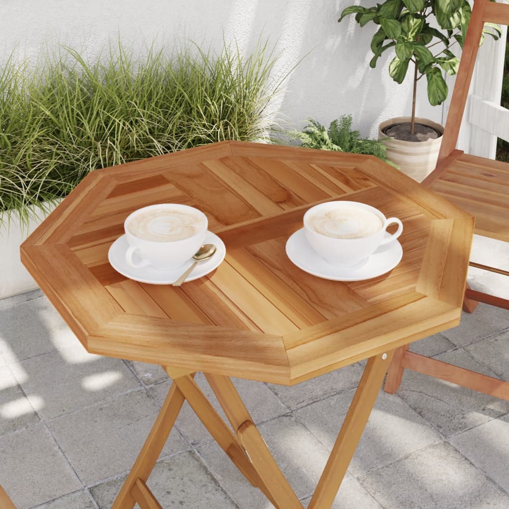 vidaXL Stolová doska 60x60x2,5 cm osemuholník masívne teakové drevo