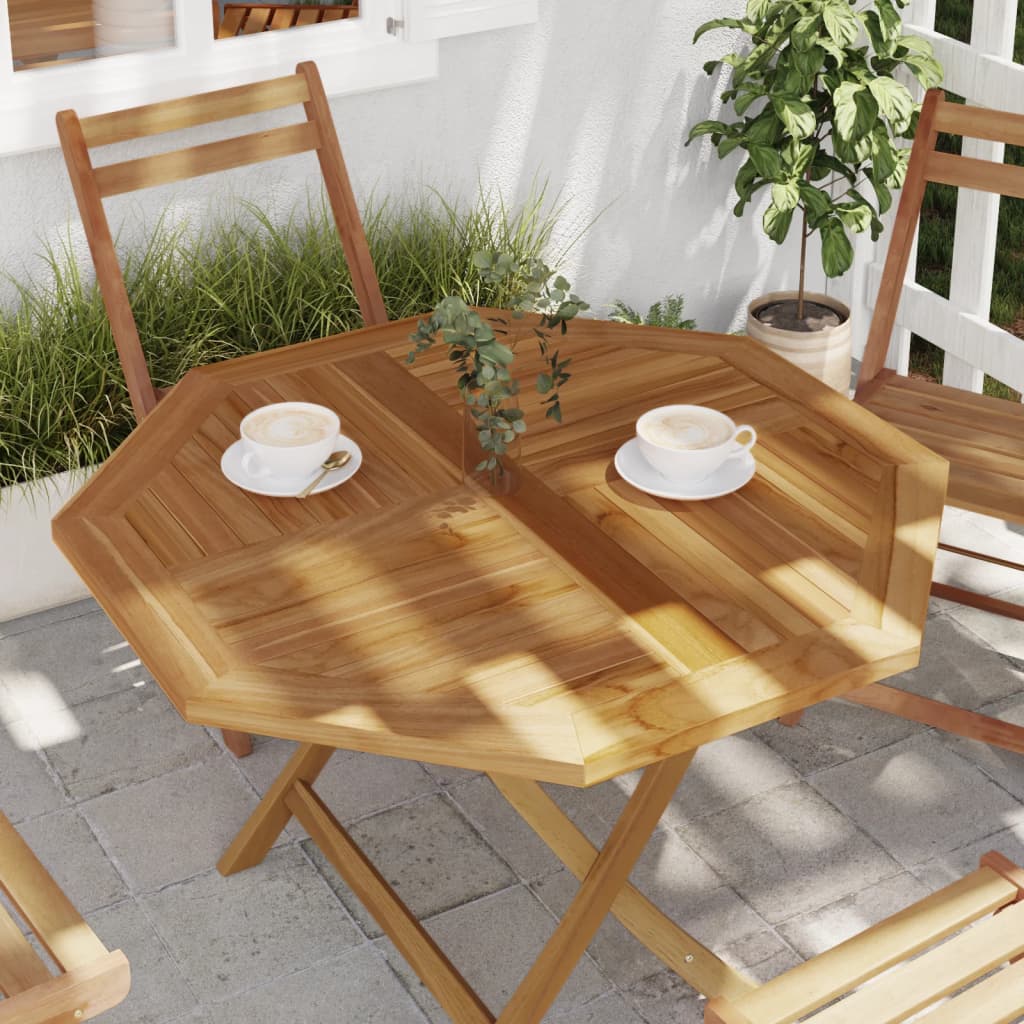 vidaXL Stolová doska 90x90x2,5 cm osemuholník masívne teakové drevo