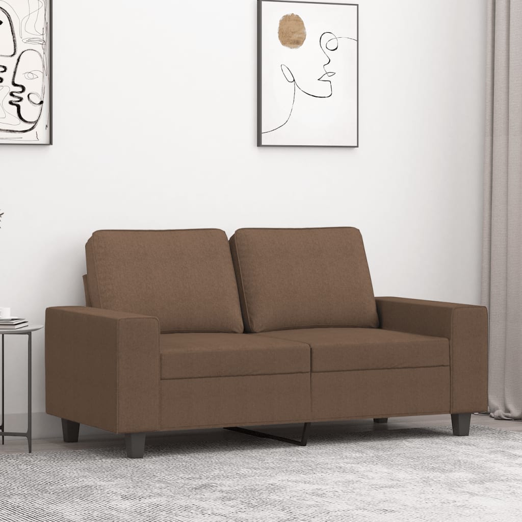 vidaXL 2-miestna pohovka hnedá 120 cm látka