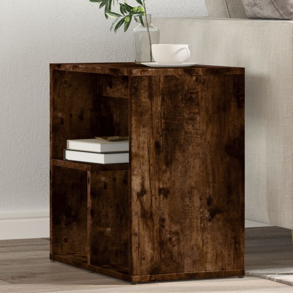 vidaXL Bočné stolíky 2 ks dymový dub 50x30x50 kompozitné drevo