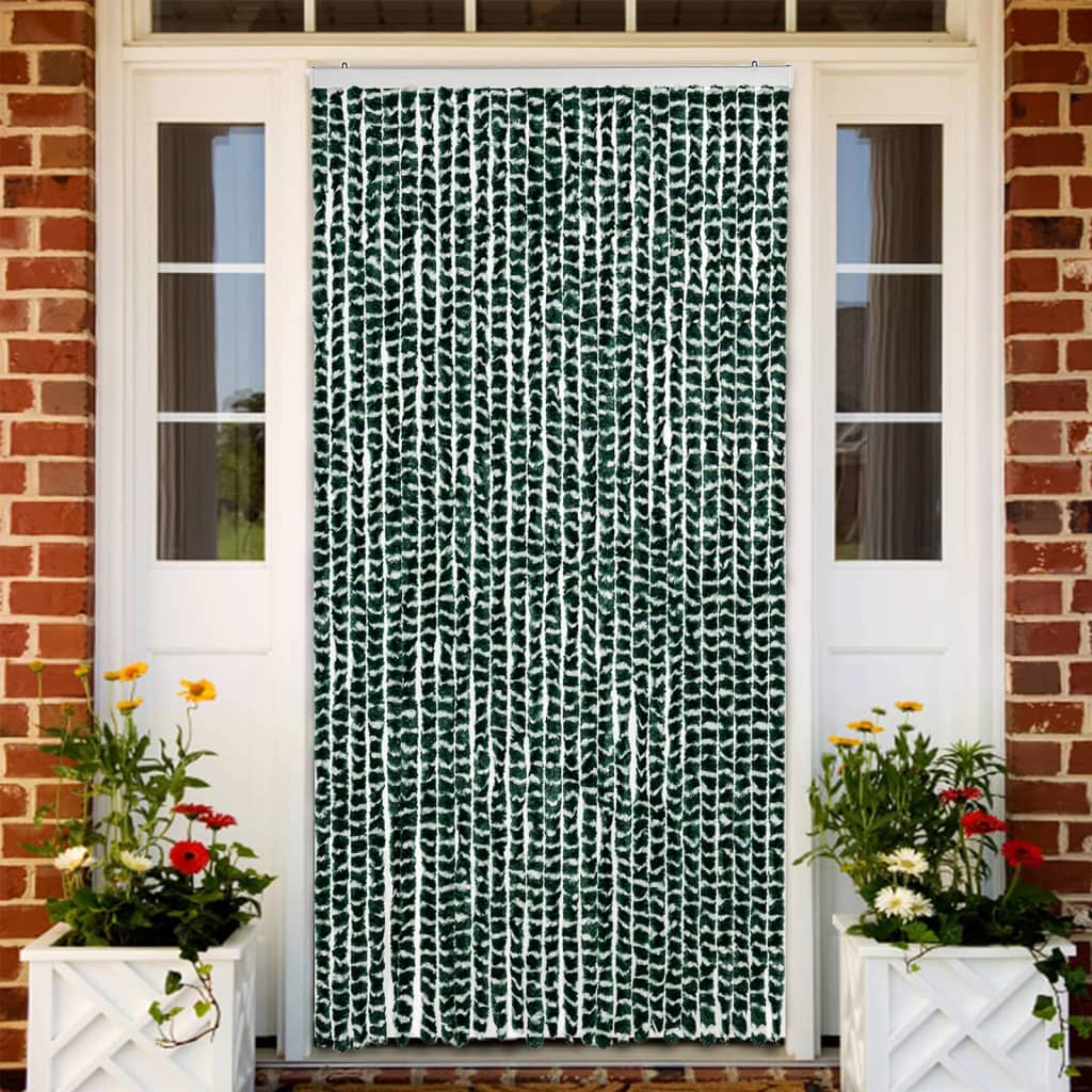 vidaXL Záves proti hmyzu zelený a biely 118x220 cm ženilka