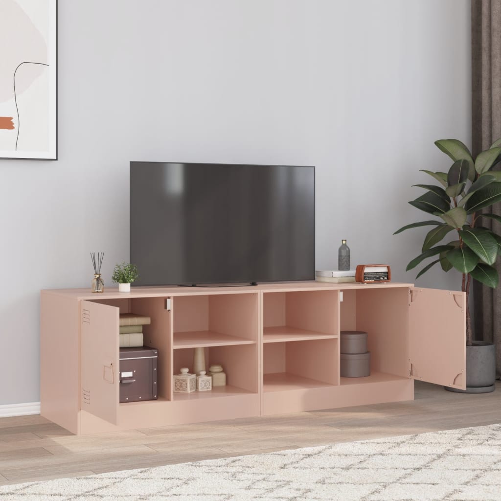 vidaXL TV skrinky 2 ks ružové 67x39x44 cm oceľ