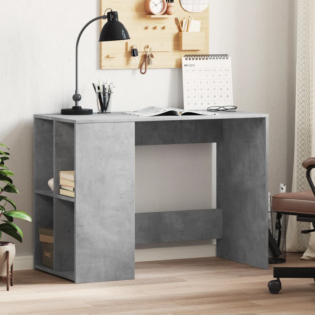 vidaXL Stôl betónovo sivý 102x50x75 cm kompozitné drevo