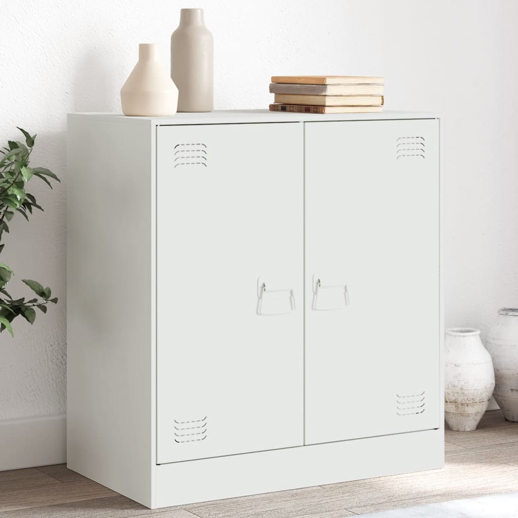 vidaXL Komoda biela 67x39x73 cm oceľová