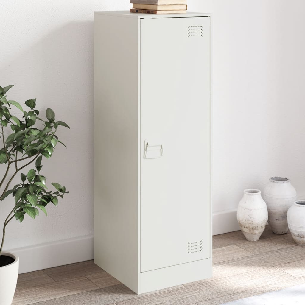 vidaXL Komoda biela 34,5x39x107 cm oceľ