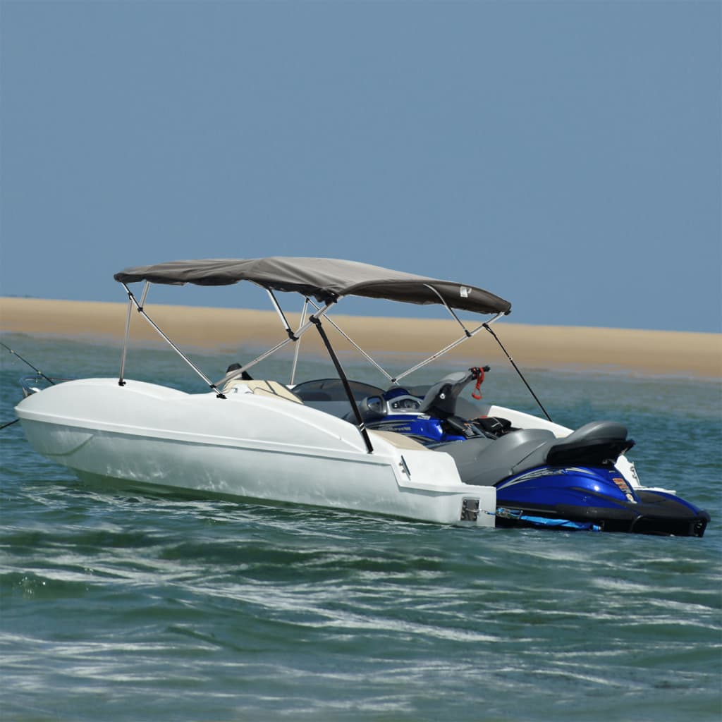vidaXL Strieška Bimini so 4 oblúkmi a stenami 243x(200-213)x137 cm