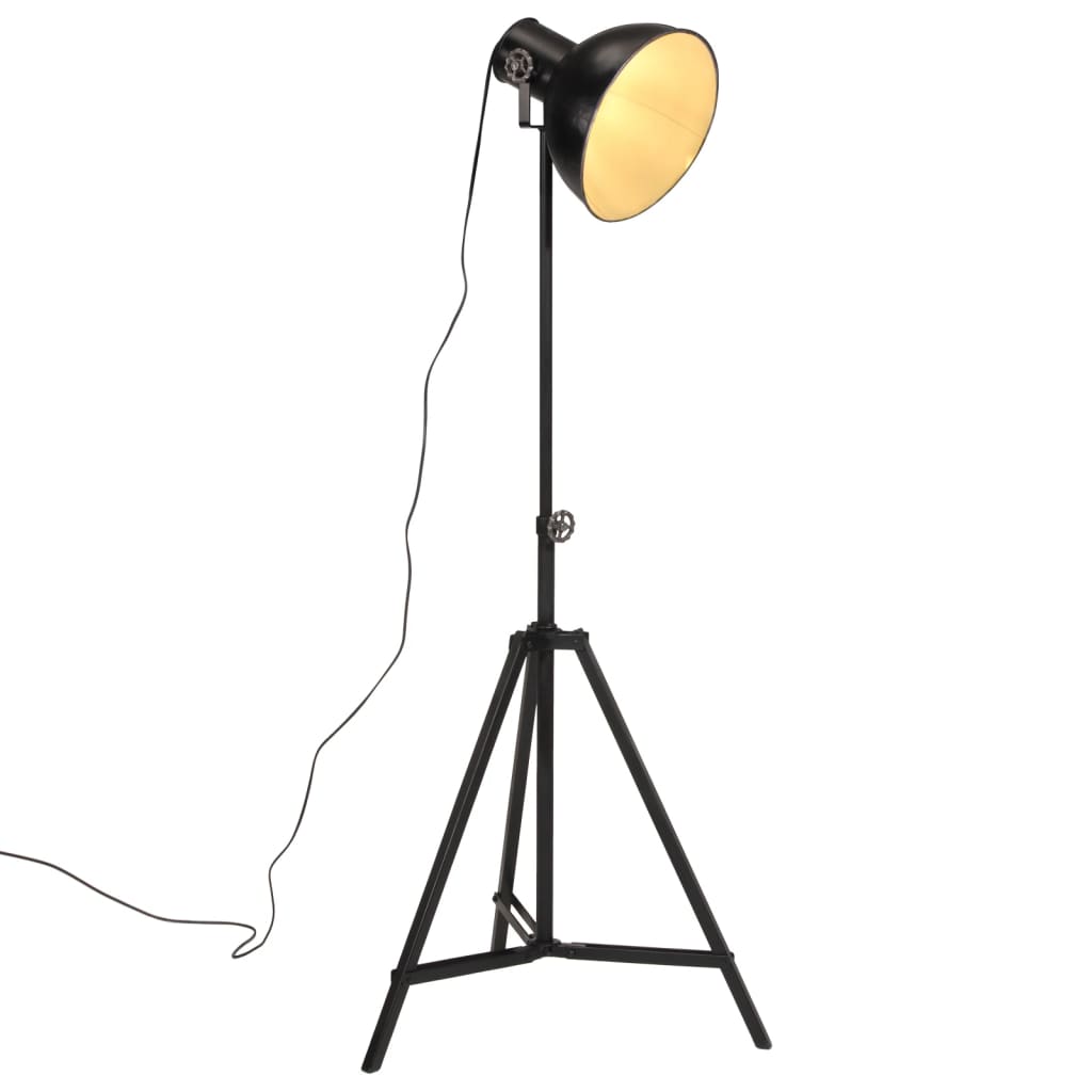 vidaXL Podlahová lampa 25 W čierna 61x61x90/150 cm E27