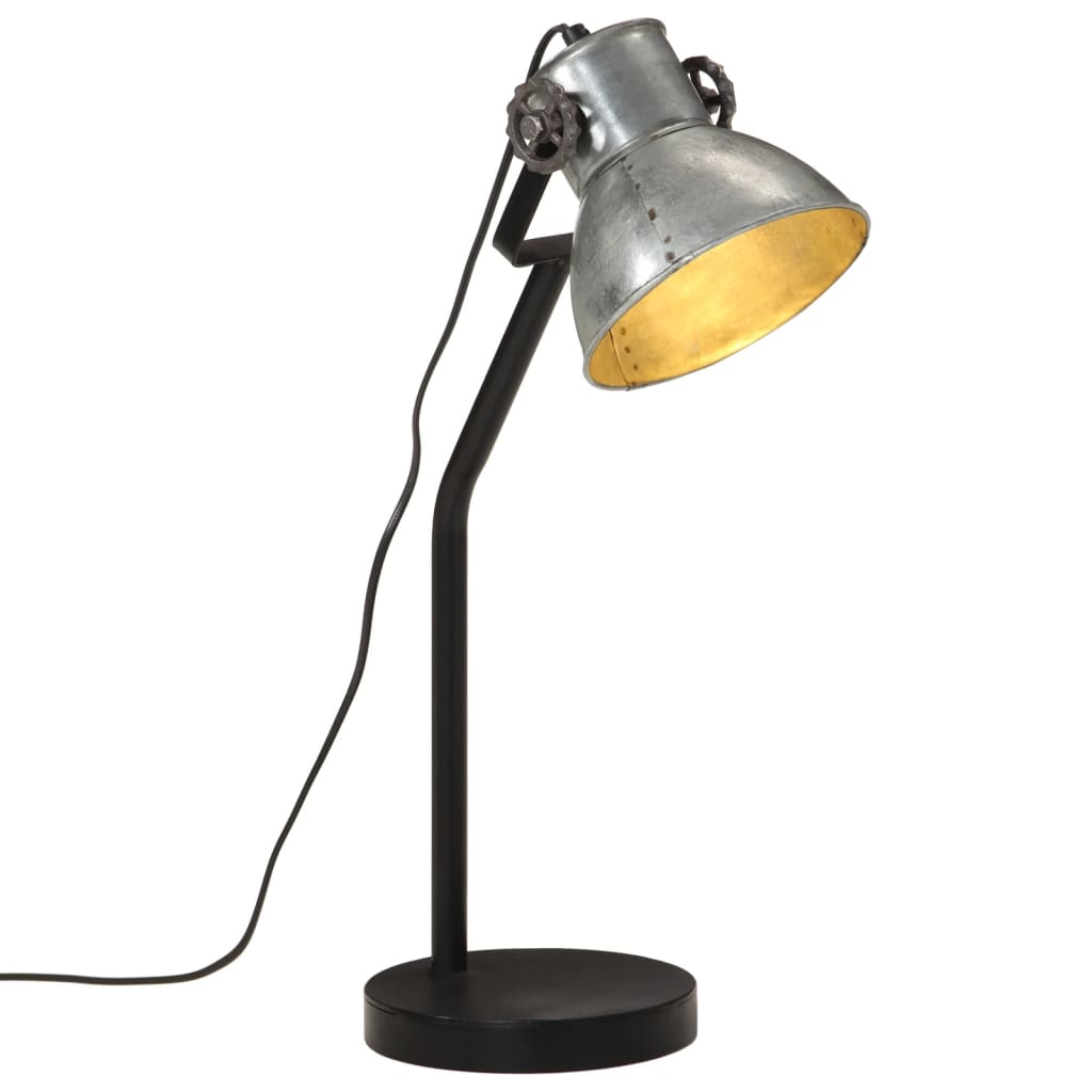 vidaXL Stolová lampa 25 W starožitná strieborná 17x17x60 cm E27