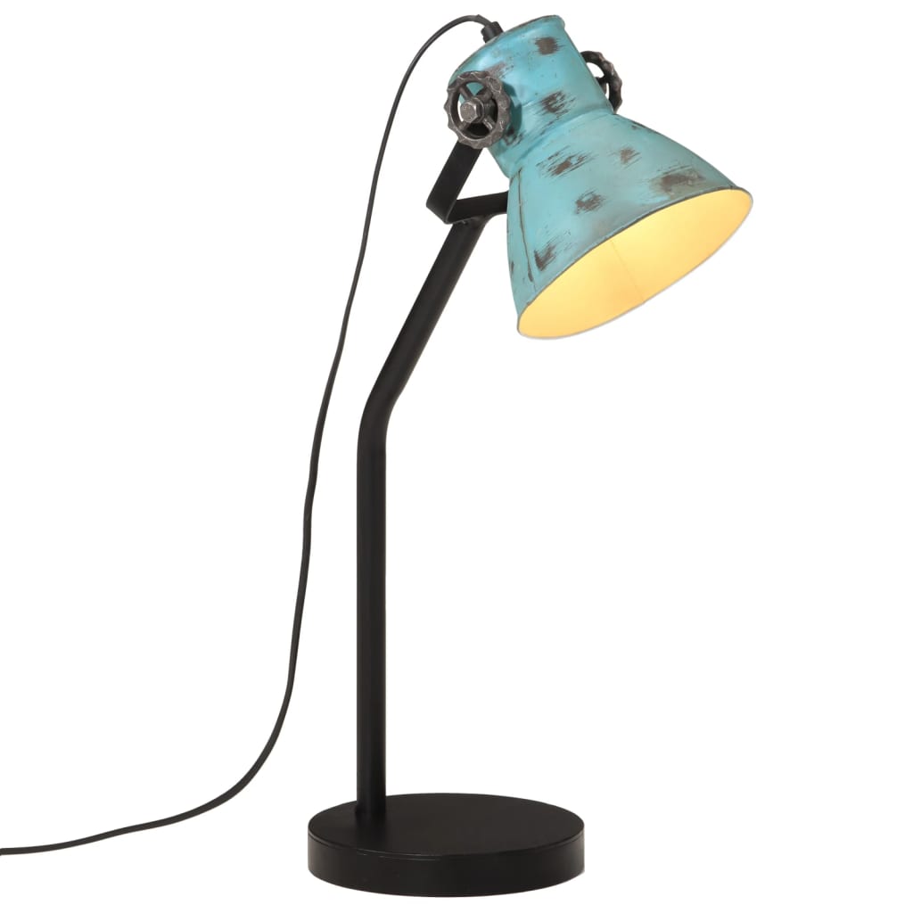 vidaXL Stolová lampa 25 W šmuhovaná modrá 17x17x60 cm E27