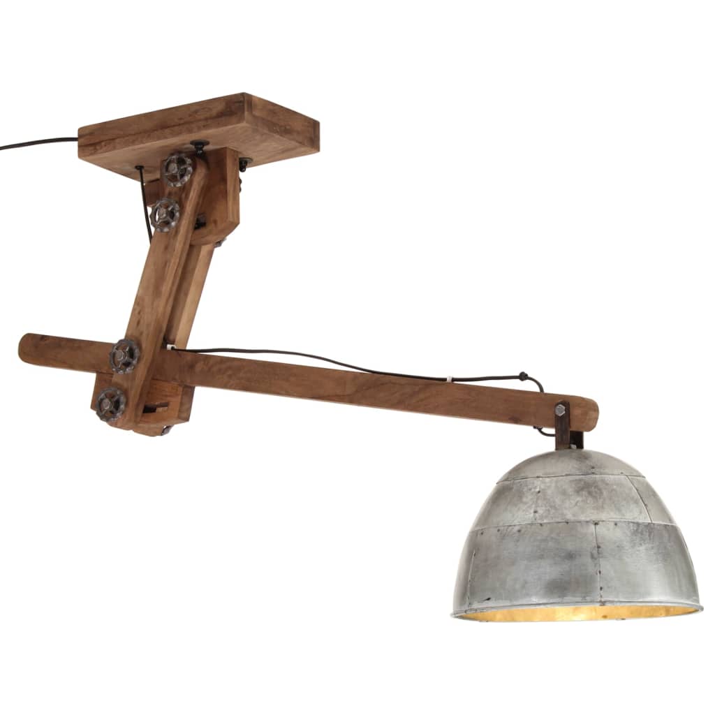 vidaXL Závesná lampa 25 W starožitná strieborná 105x30x65-108cm E27