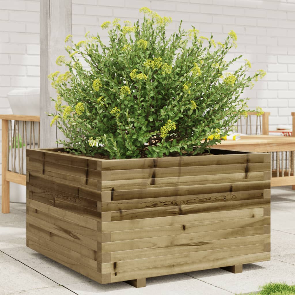 vidaXL Záhradný kvetináč 80x80x49,5 cm impregnovaná borovica