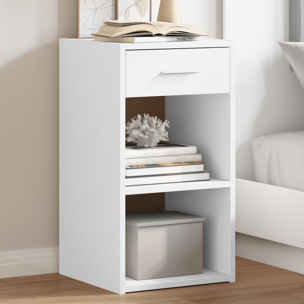vidaXL Nočné stolíky 2 ks biele 35x34x65 cm kompozitné drevo